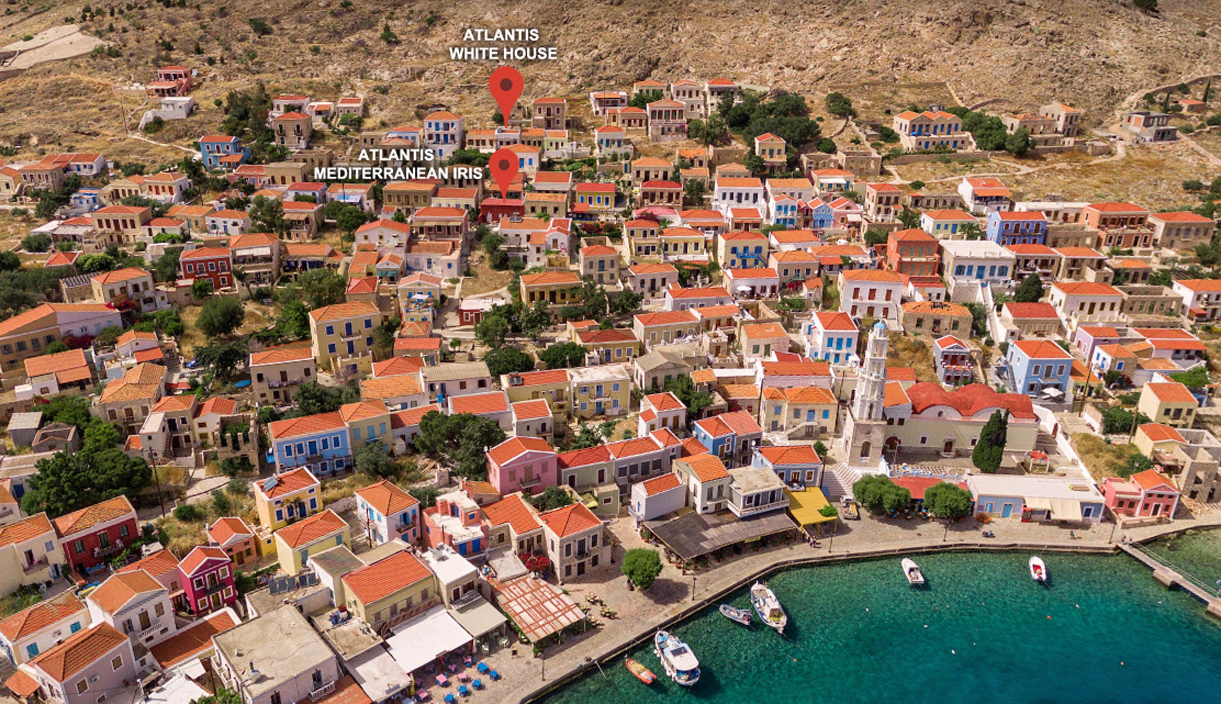 Atlantis Houses Chalki Town Bagian luar foto